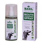 Basil Dog Mouth Freshening Spray, Spearmint, 130 ml