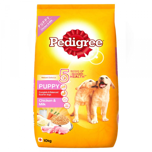 Pedigree Puppy Dry Dog Food, Chicken & Milk, 10kg Pack
